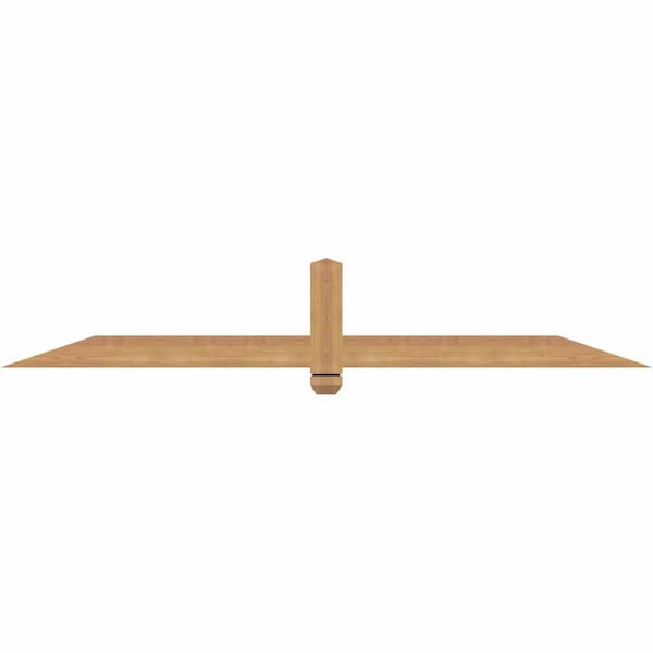 Ekena Millwork Eugene Smooth Timber Gable Bracket, Western Red Cedar, 72"W x 12"H x 1 1/2"D x 3 1/2"F, 4/12 Pitch GBW072X12X0204EUG00SWR - main